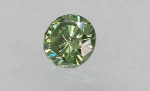 0.10 Carat Vivid Green SI2 Round Brilliant Natural Enhanced Loose Diamond 2.79mm - Picture 1 of 1