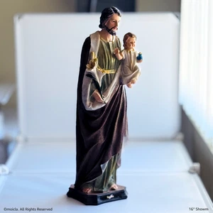 Statua San Giuseppe in resina - Statuina cattolica 16" edizione tela | San Jose - Foto 1 di 5