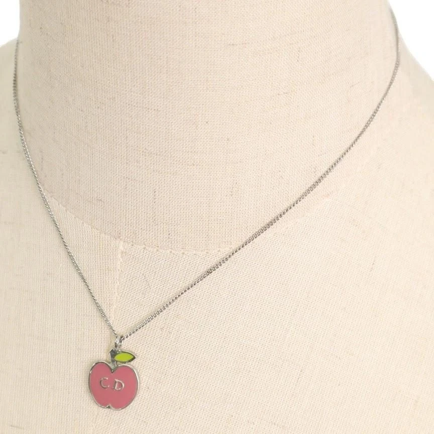 Christian Dior Apple Necklace Silver Stainless Steel Women's Jewelry Auth - Image 1 of 4