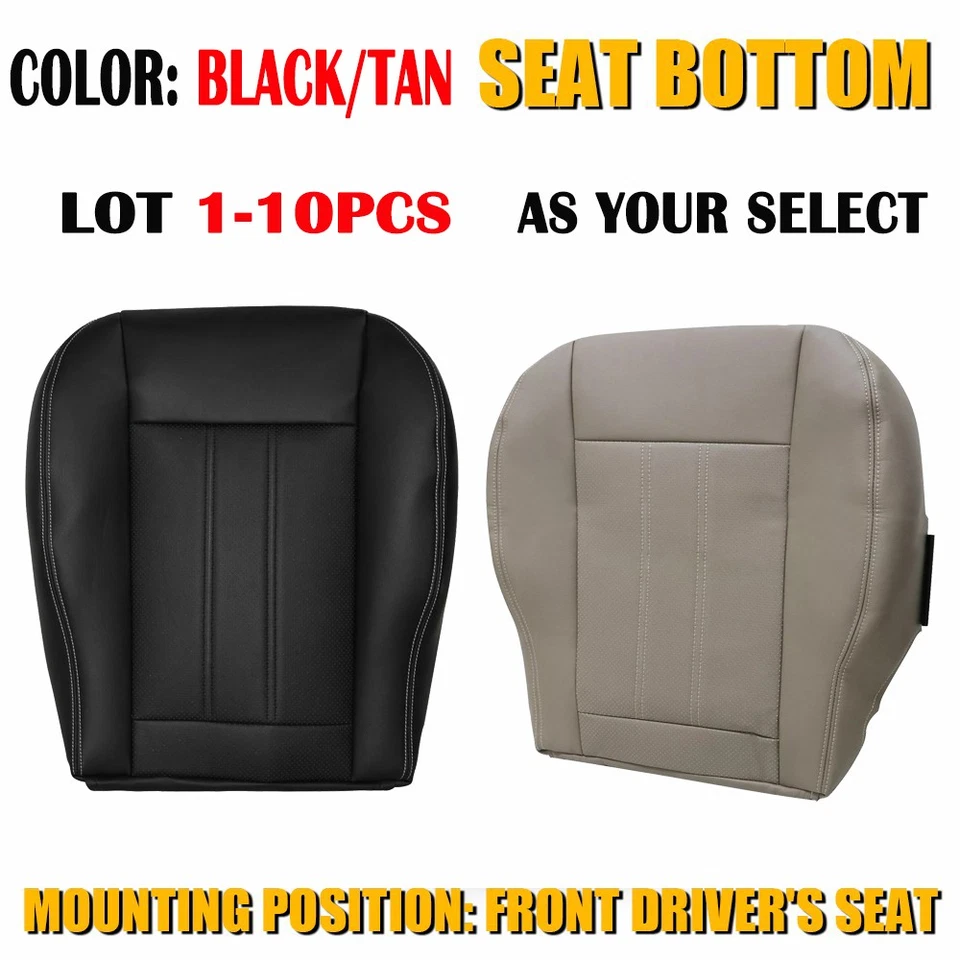 Capa de assento inferior preta/castanha para 2011 2012 2013 14 15 16 Chrysler Town Country ER - Imagem 1 de 1