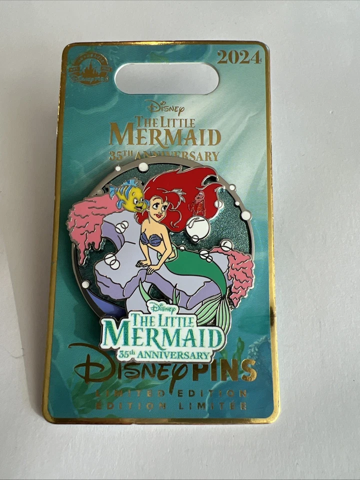 Disney The Little Mermaid 35th Anniversary LE Ariel & Flounder Pin B - Image 1 of 1