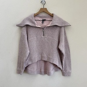 Felpa Betty Restful Boucle mezza zip rosa taglia 8 - Foto 1 di 4