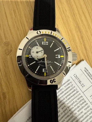 Дайверские механические автоматические часы Vostok Amphibia 12073B на запчасти или для ремонта - Изображение 1 из 4