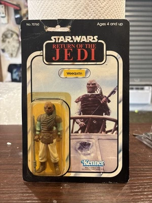 Figura de acción Kenner 1983 Star Wars Return of the Jedi Weequay 77 tarjeta trasera NUEVO Foto 1 de 4