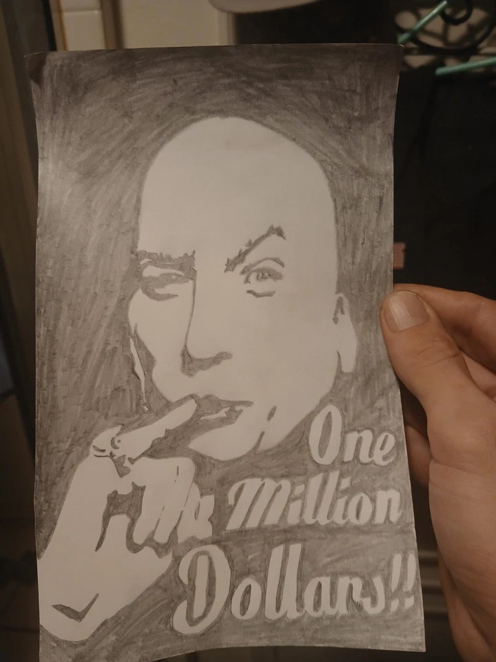 Dr. Dibujo Evil Austin Powers Silloute "Un millón de dólares" Foto 1 de 1