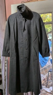 Abrigo de lana vintage Hyde Park para mujer 42" de largo talla 6. Gris Foto 1 de 4