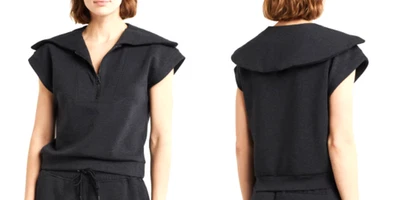 90 DEGREE BY REFLEX NEGRO JASPEADO MONACO TEJIDO BUCEO JERSEY TOP - L - NUEVO CON ETIQUETAS Foto 1 de 3