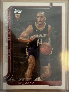 Micah Peavy 2025-26 Topps Flagship Rookie #241 New Orleans Pelicans Rc - Picture 1 of 4