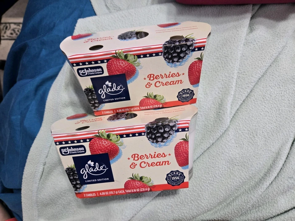 Tarro de velas Glade, bayas y crema, 4,08 oz, 2 unidades, lote de 2 Foto 1 de 1