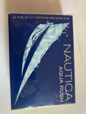 NAUTICA AQUA RUSH 1,7 oz Eau De Toilette Spray Masculino, 100% AUTÊNTICO, VINTAGE, RARO, LACRADO. - Imagem 1 de 2