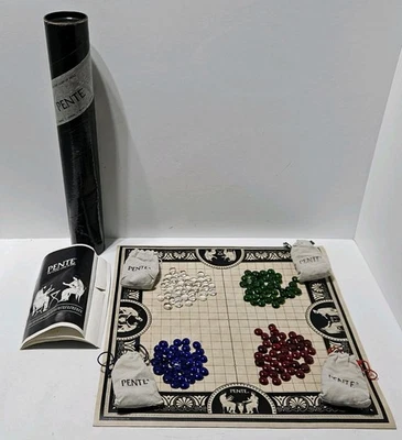 Juego de mesa enrollable PENTE tubo negro rojo azul verde joyas transparentes instrucciones 1982 Foto 1 de 4