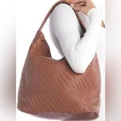 Bolso de hombro Deux Lux Hobo de gran tamaño tejido de cuero sintético coñac XXL Foto 1 de 4