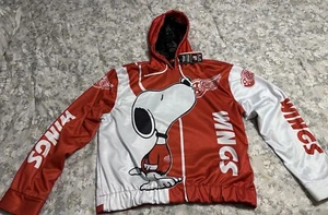 Snoopy Joe Wings Red Silky 3D Hoodie Size XL Y2k - Picture 1 of 7