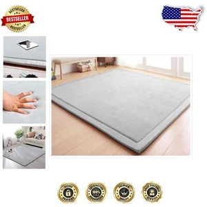 High-Density Memory Foam Coral Velvet Area Rug - Perfect for Toddler Play & Yoga - Picture 1 of 9