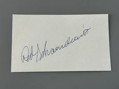 Vintage Red Schoendienst Authentic Signed Autograph Auto Index Card Cardinal HOF - Image 1 of 3