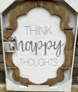 ARTISAN Decorative Statement Expression Collection ~THINK HAPPY THOUGHTS~Art - Picture 1 of 7