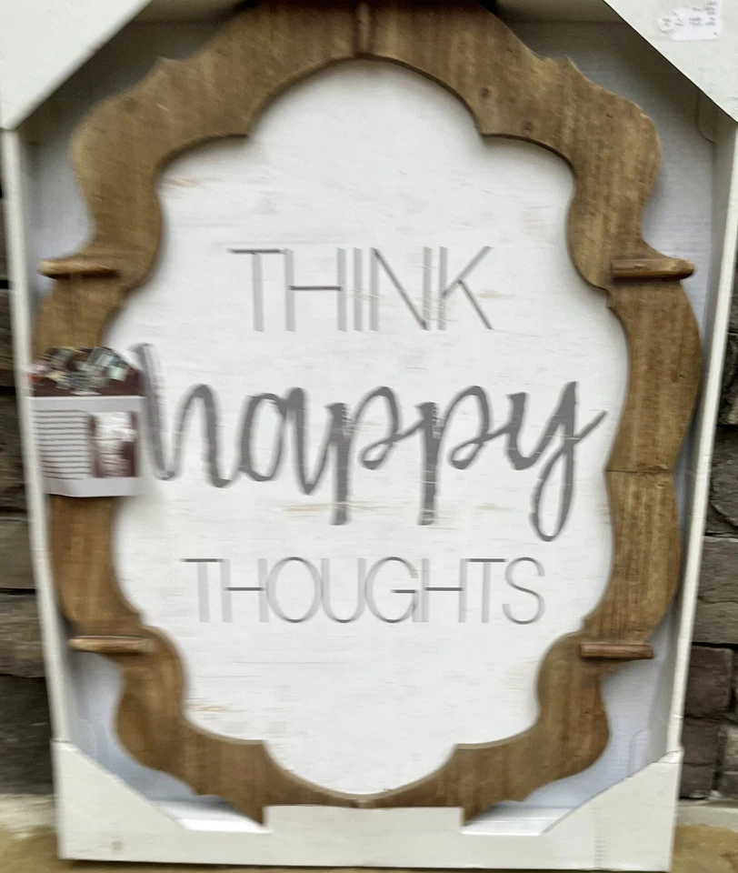 ARTESAN Colección Expresión Declaración Decorativa ~THINK HAPPY THOUGHTS~Arte Foto 1 de 4