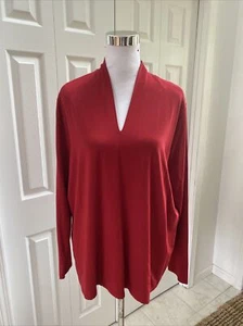 Talbots Damen Langarm rot V-Ausschnitt 2X Neu ohne Etikett - Bild 1 von 7