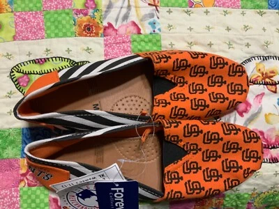 Alpargatas para mujer San Francisco Giants zapatos lona rayas sin cordones s 7/8 Foto 1 de 4