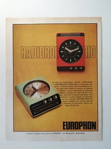 Clipping Pubblicità Advertising 1973 Radiorologio EUROPHON dal Design Moderno - Foto 1 di 1
