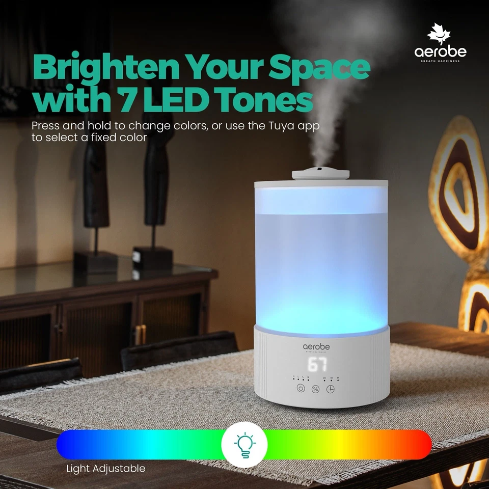 Smart humidifier2.5L for bedroom/office/baby/shortness of breath work with Alexa - Image 1 of 4