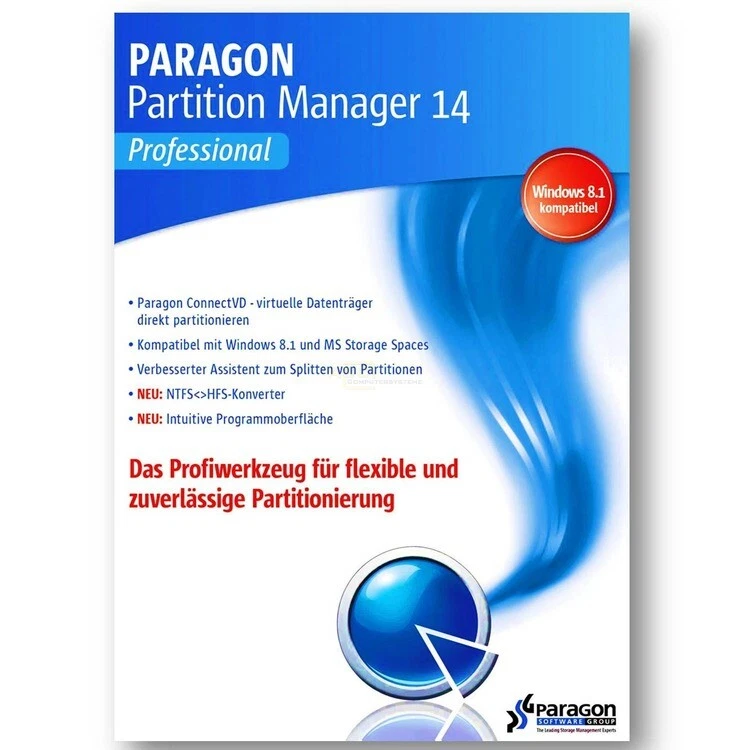 Paragon Partition Manager 14 Professional Windows XP/Vista/7/8/8.1 Key per eMail - Bild 1 von 4