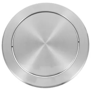 Stainless Steel Trash Can Lid Garbage Grommet Bin Countertop - Picture 1 of 12
