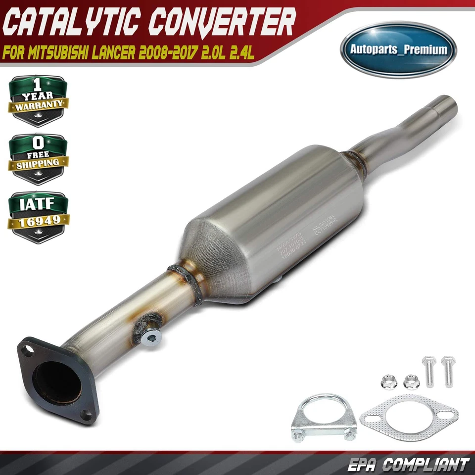 New Rear Side Catalytic Converter for Mitsubishi Lancer 2008-2017 L4 2.0L 2.4L - Image 1 of 4