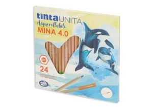 Confezione 24 Pastelli Colorati Acquerellabili Tinta Unita Mina da 4 mm. - Bild 1 von 1