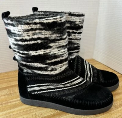 Botas sin cordones Toms Nepal tribales negras a prueba de agua para mujer talla 7 M Foto 1 de 4