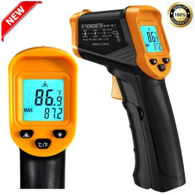 Laser Infrared Thermometer Temperature Gun Pizza Oven Cooking Barbecue Grilling - Image 1 of 4
