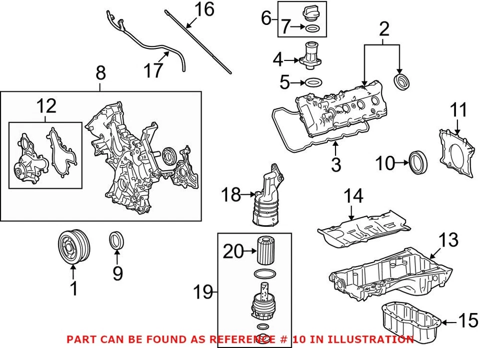 Sello del cigüeñal del motor trasero original OEM para GS430 GS460 GX460 IS F LS460 LX570 Foto 1 de 1