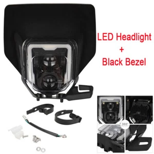 Faro LED con carenado negro DRL para Husqvarna 701 Supermoto 501 300 450 350 - Imagen 1 de 12