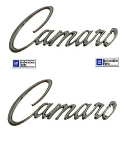 68 & 69 Camaro Chrome Die Cast Fender Emblems (PAIR) ** GM Restoration Parts** - Picture 1 of 1