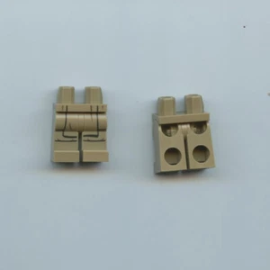 Star Wars LEGO x 2 Dark Tan Hips and Legs with SW Black Jedi Robe Outline - Picture 1 of 1