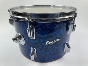Vtg 1960's Rogers Holiday Onyx Blue 13" x 9" Tom Drum Fullerton Swivomatic Mount - Picture 1 of 19