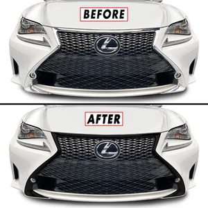 Superposición de apagón de eliminación de cromo para Lexus RC 2015-18 parachoques delantero moldura de parrilla - Imagen 1 de 6