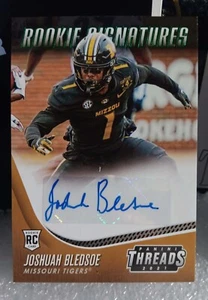 2021 Panini Contenders Threads Draft Picks Joshuah Bledsoe Autograph Football  - Picture 1 of 2