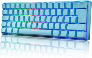 MK21 60% Mechanical Gaming Keyboard Type-c Ergonomic for PS4 PS5 PC Mac Windows - Picture 1 of 29