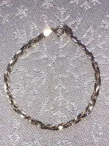 Italian Silver 925 Bracelet Braided Milor Italy 7.5" 3 Grams - Picture 1 of 9