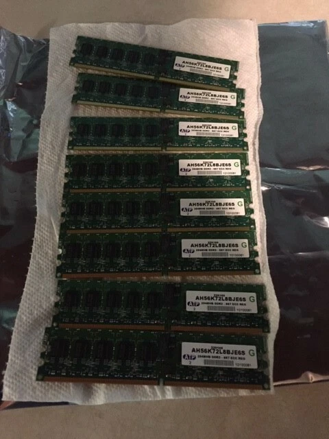 Lote de 8 memorias ATP 2GB AH56K72L8BJE6S 2048MB FB-DIMM-667 REG ECC 8x2=16GB RAM Foto 1 de 1