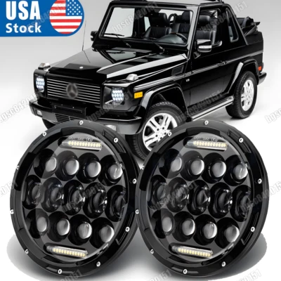7 inch Led Headlights For 2002 2003 2004 2005 2006 Mercedes Benz G500 G55 AMG - Image 1 of 4