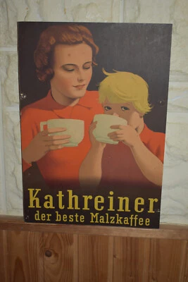 Altes Reklameschild Kathreiner Malzkaffee 40/50er Jahre,Tante Emma Laden,Orig. - Bild 1 von 2