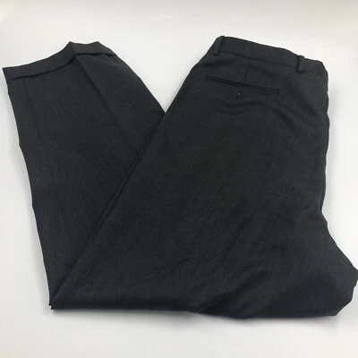 Pantalones de vestir de lana plisados Pal Zileri gris carbón para hombre talla 38x27 Foto 1 de 4