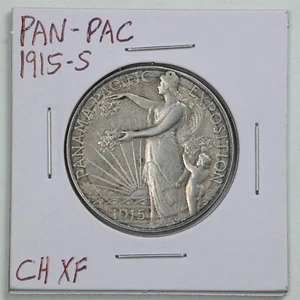 1915-S 50C Panama-Pacific Commemorative Half Dollar Choice XF Condition #11566 - Picture 1 of 2