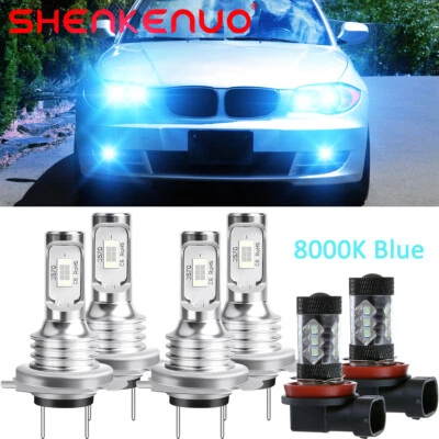 Fits For BMW 128i 135i 2008-2013 6x H7 H11 LED Headlight & Fog Light combo Bulbs - Image 1 of 4