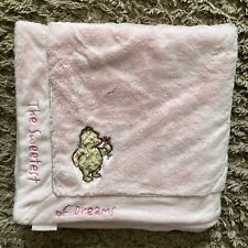 Disney Classic Pooh Pink Plush Baby Blanket Sweetest of Dreams Small Lovey 28”