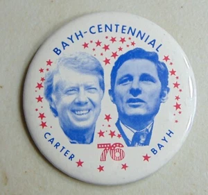 Jimmy Carter Bayh 1976 campaign pin button political - Picture 1 of 1