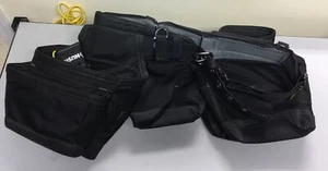 Husky Work Tool Belt Framer's Suspension Rig Suspenders 3-Bag 17 Pocket Black - Picture 1 of 4