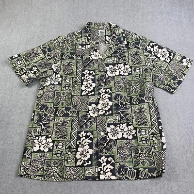 Vintage Rainbow Hawaii Shirt Medium Tropical Tribal Button Up Short Sleeve Mens - Image 1 of 4